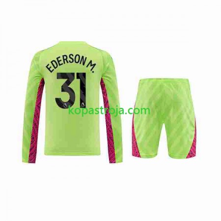 Billiga Fotbollströjor Manchester City Ederson Moraes 31 Målvakt Barn Tredje tröja 2023/24 Långärmad